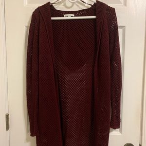 Maroon cardigan